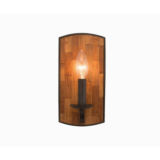 Lansdale 10-in 1 Light Socket Black Iron Wall Sconce
