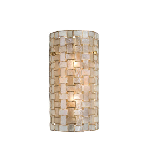 Roxy 15-in 2 Light Socket Oxidized Gold Leaf Wall Sconce