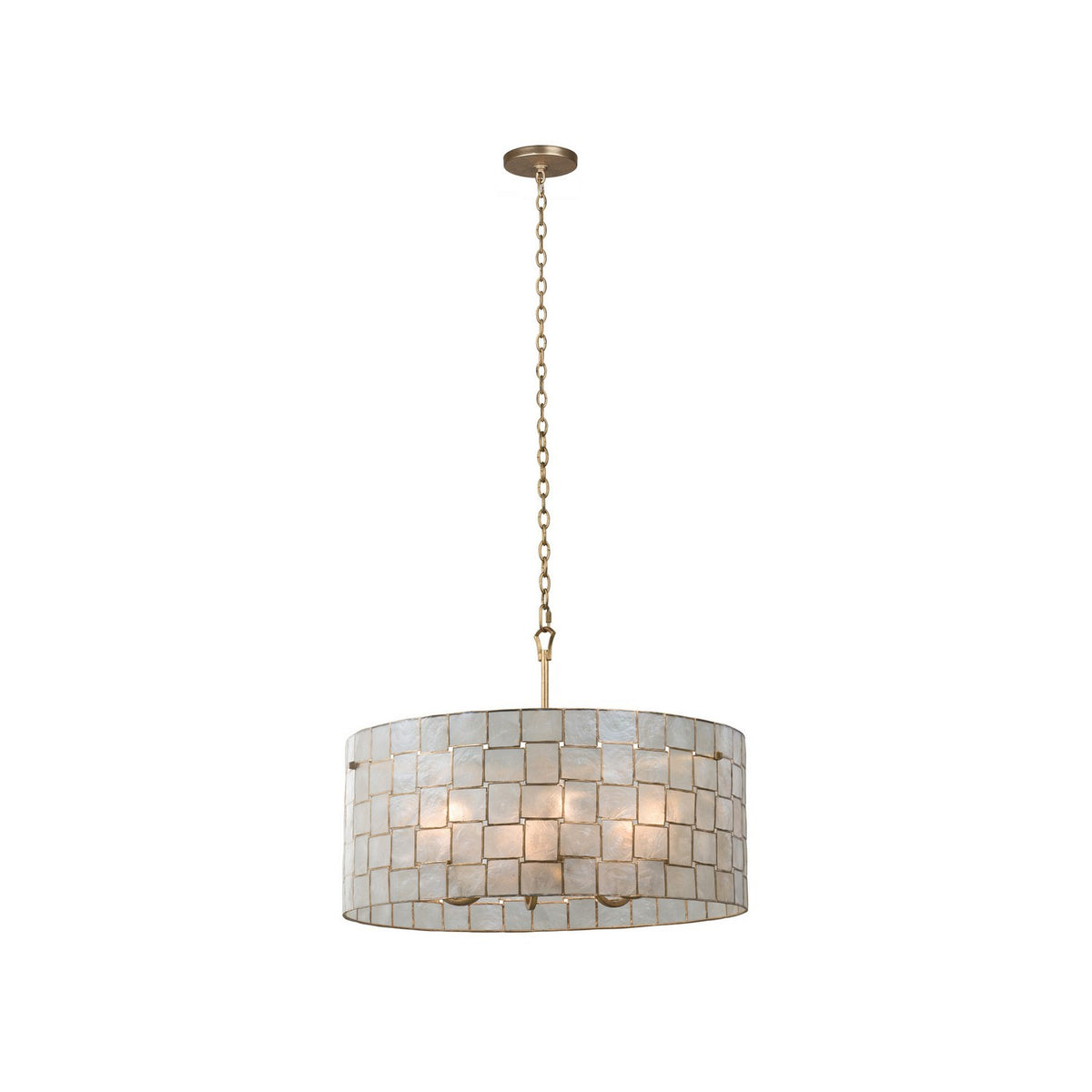 Roxy 27.25-in 6 Light Socket Oxidized Gold Leaf Chandelier