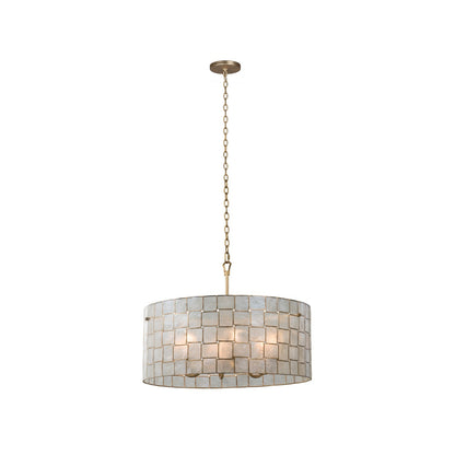 Roxy 27.25-in 6 Light Socket Oxidized Gold Leaf Chandelier