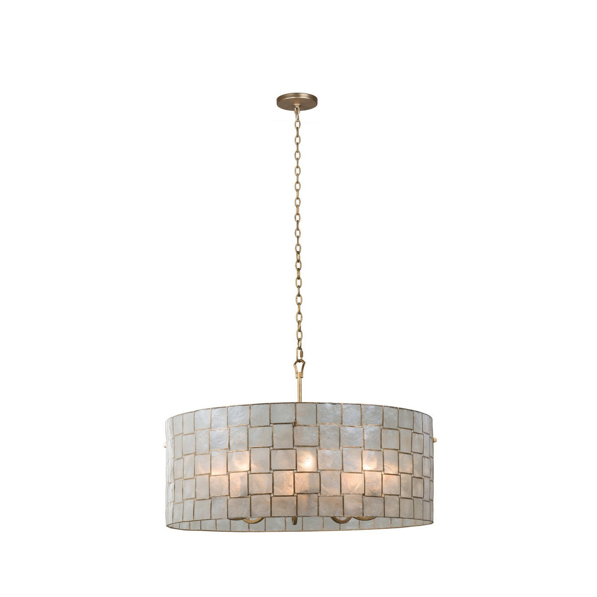 Roxy 33-in 8 Light Socket Oxidized Gold Leaf Chandelier