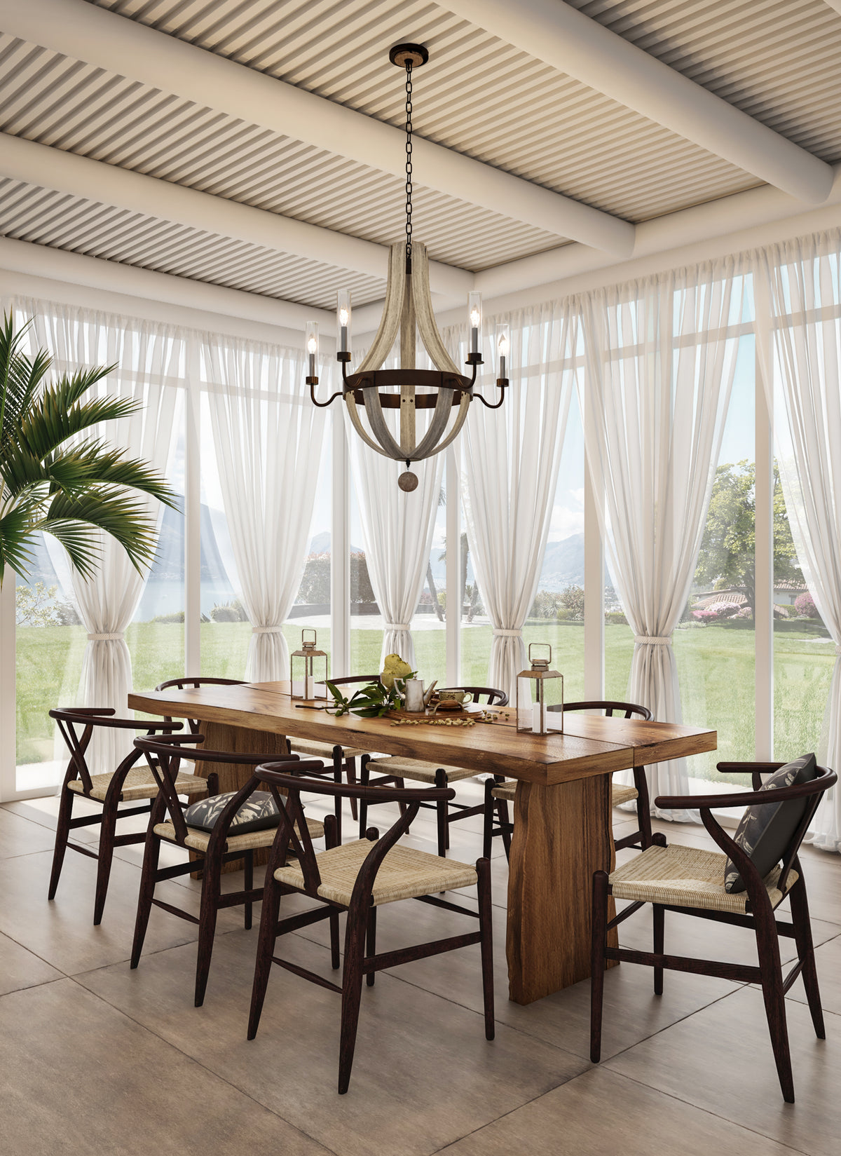 Harper 32-in 5 Light Socket Florence Gold Chandelier