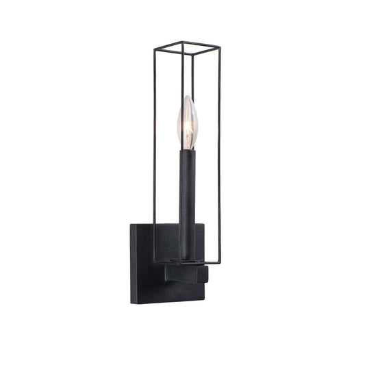 Allston 14-in 1 Light Socket Black Iron Wall Sconce