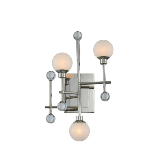 Mercer 16-in 3 Light Socket Polished Nickel Wall Sconce