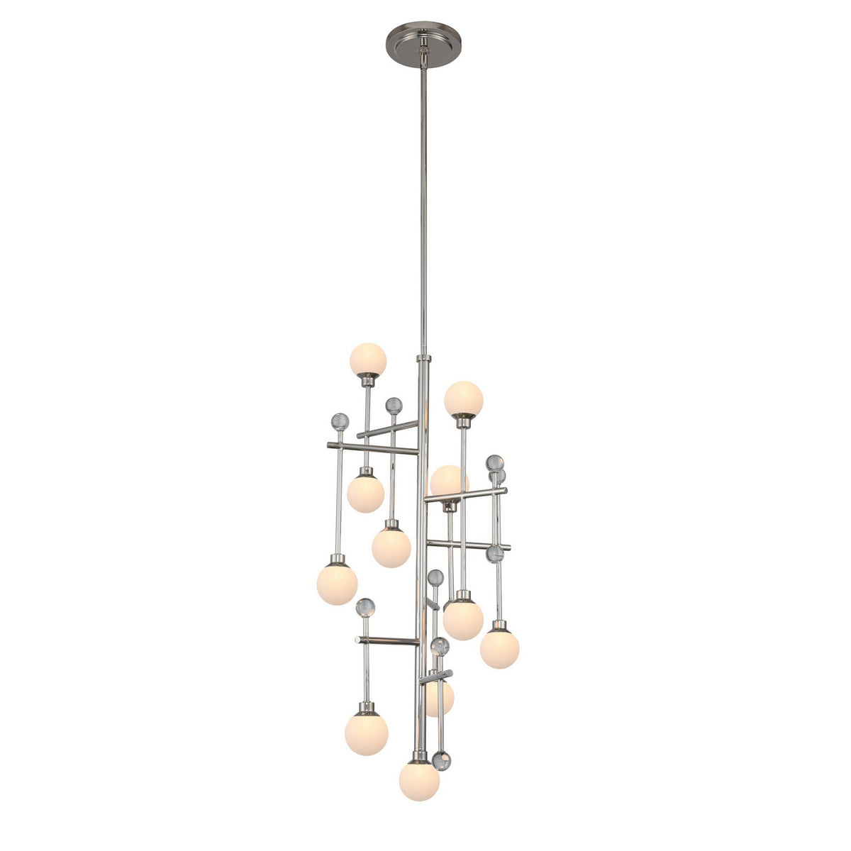 Mercer 16-in 11 Light Socket Polished Nickel Chandelier