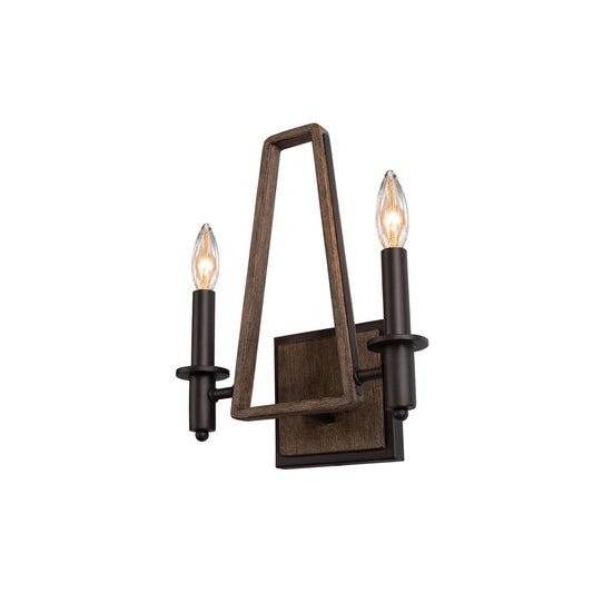 Duluth 12-in 2 Light Socket Satin Bronze Wall Sconce