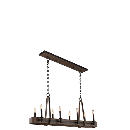 Duluth 42-in 8 Light Satin Bronze Linear Pendant