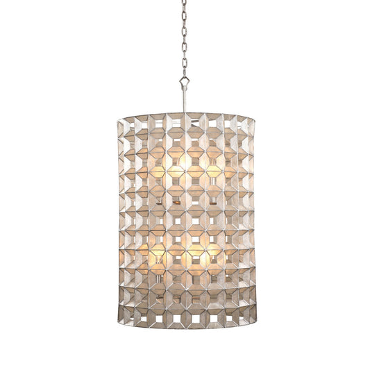 Prado 20-in 6 Light Socket Oxidized Silver Leaf Pendant