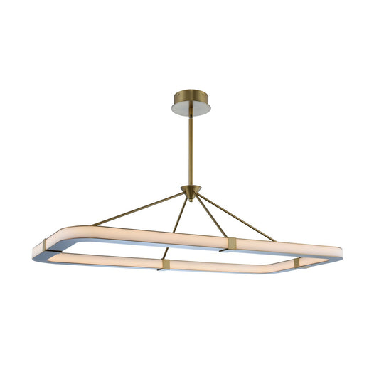 Lavo 48-in 1 Light LED Winter Brass Linear Pendant
