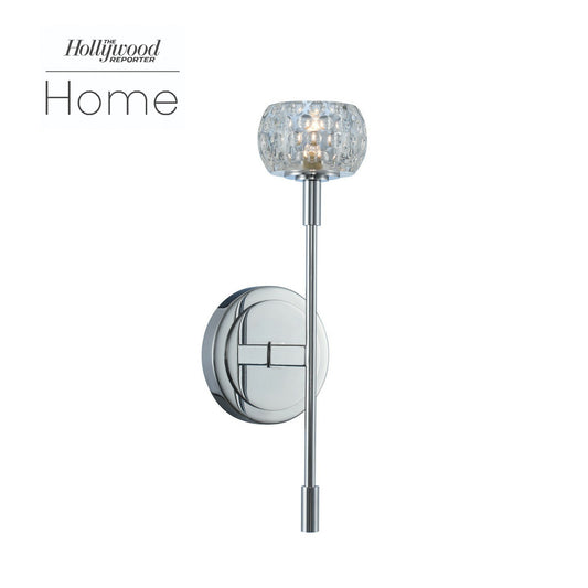 Mae 15-in 1 Light Socket Polished Chrome Wall Sconce