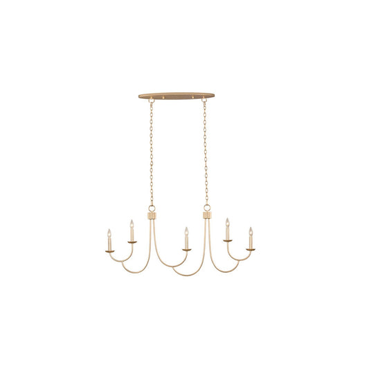 Kiera 45-in 5 Light Modern Gold Linear Pendant
