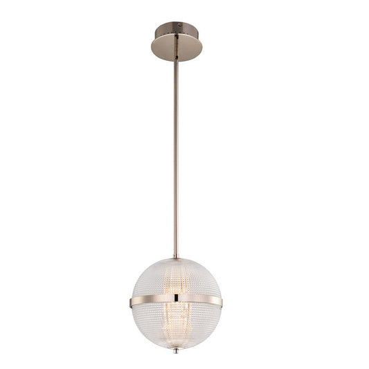 Portland 10-in 1 Light LED Polished Nickel Pendant