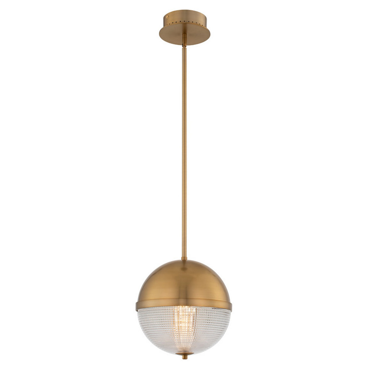 Portland 10-in 1 Light LED Winter Brass Pendant