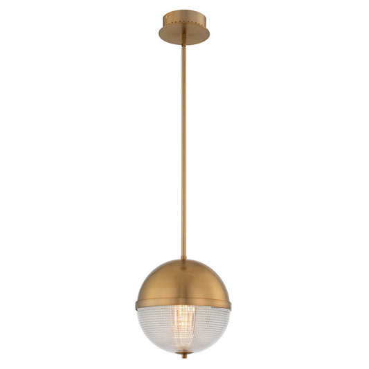 Portland 10-in 1 Light LED Winter Brass Pendant
