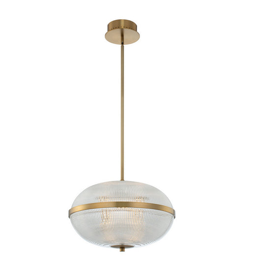 Portland 16-in 1 Light LED Winter Brass Pendant