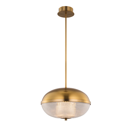 Portland 16-in 1 Light LED Winter Brass Pendant