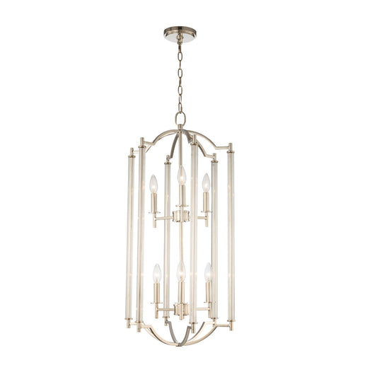 Provence 16-in 6 Light Polished Nickel Pendant