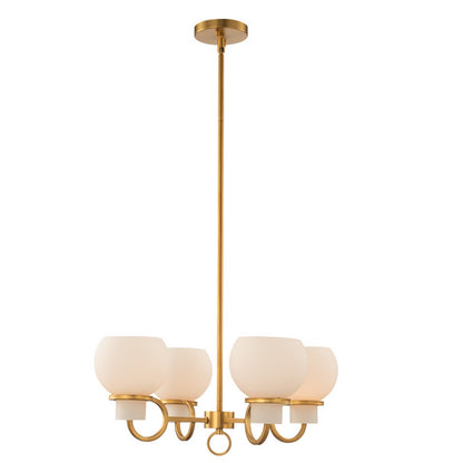 Ascher 22-in 4 Light Winter Brass Chandelier