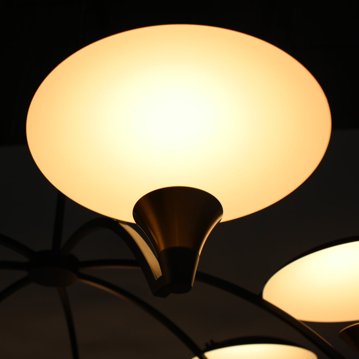 Redding 38-in 5 Light LED Matte Black w/ Winter Brass Chandelier
