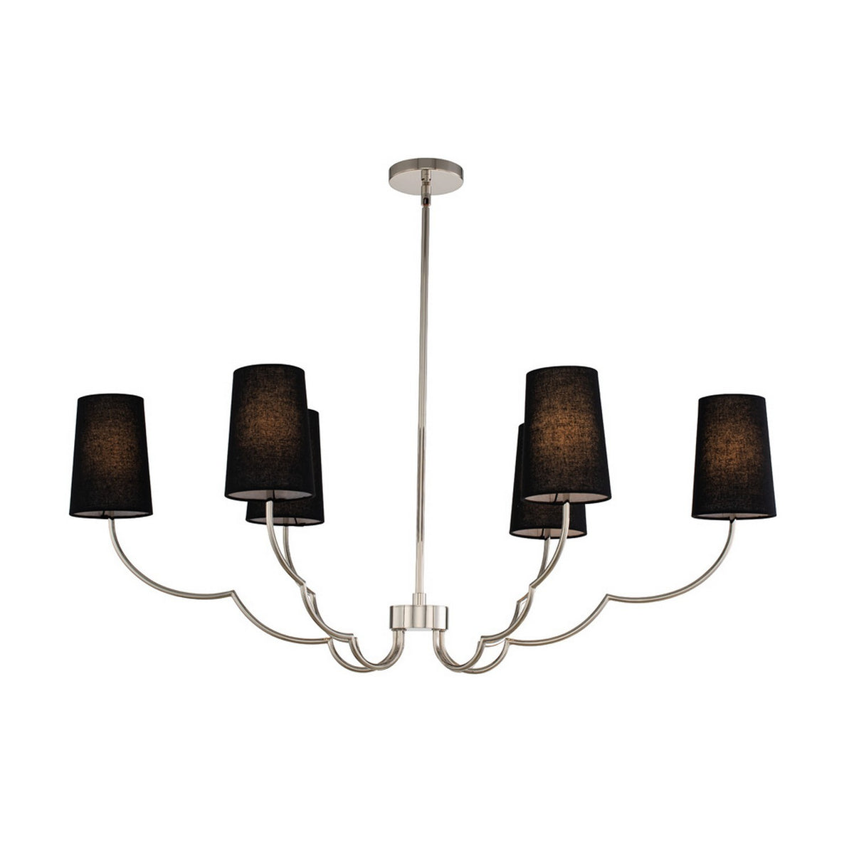 Sophia 42-in 6 Light Polished Nickel Linear Pendant