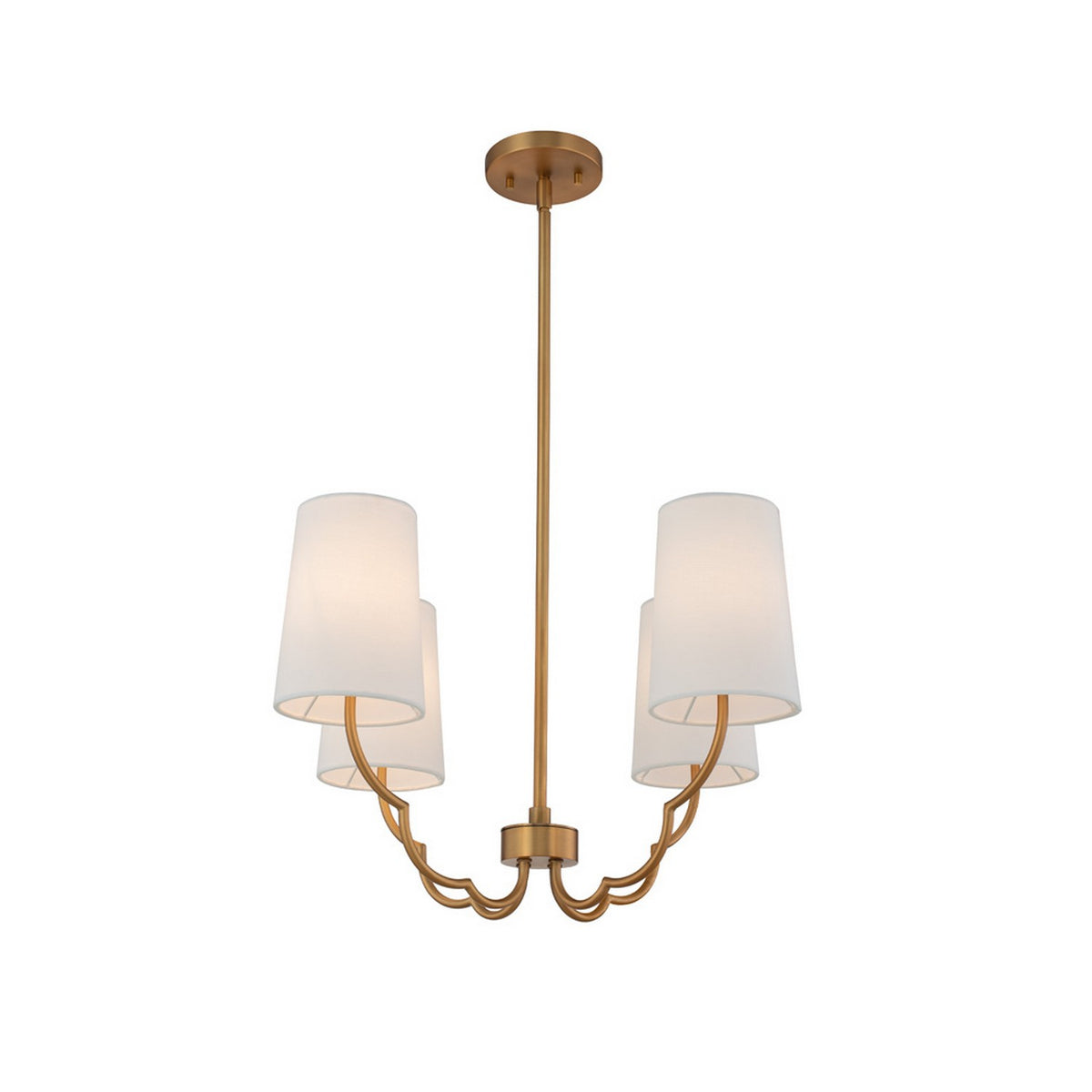 Sophia 22-in 4 Light New Brass Chandelier