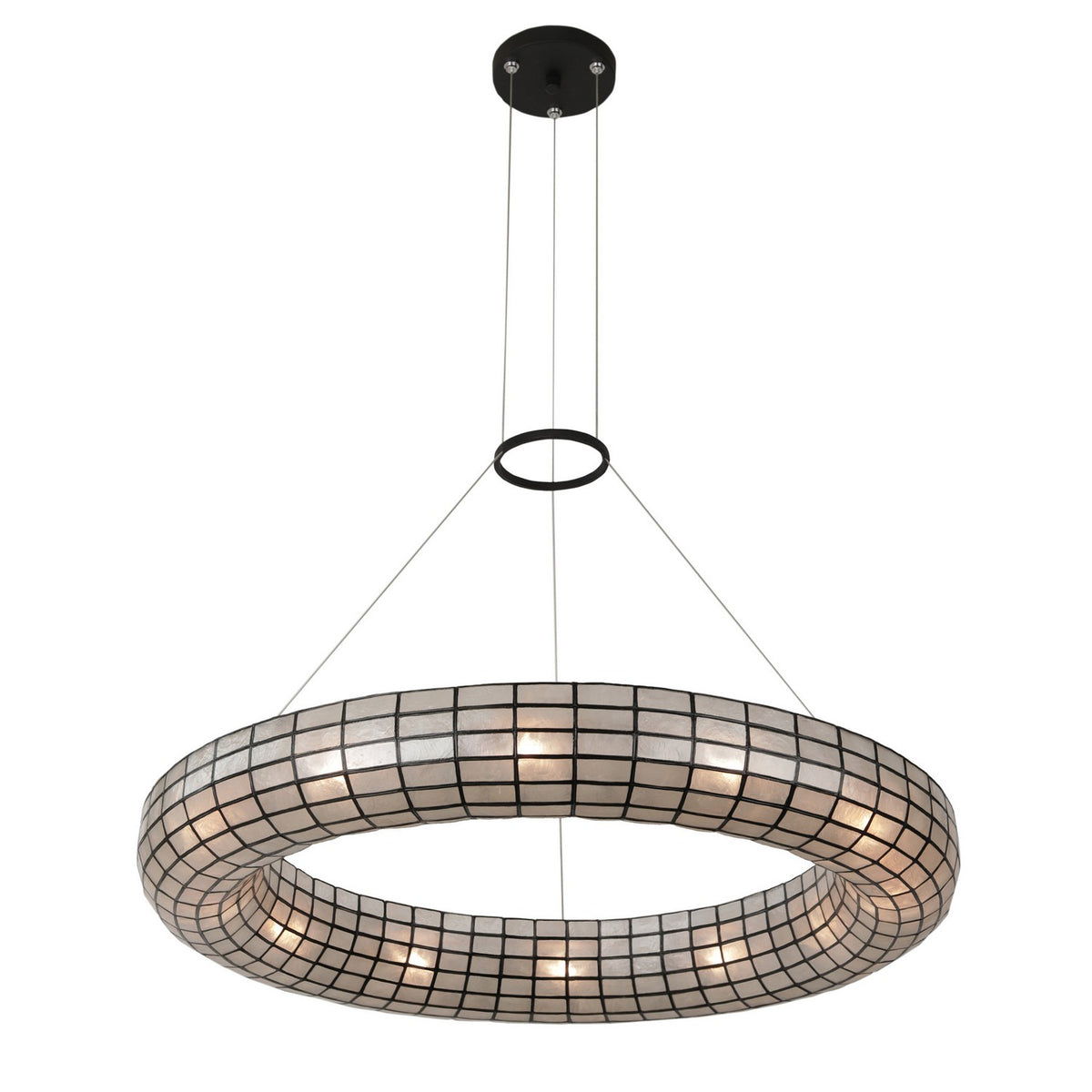 Sanibel 33-in 12 Light Socket Matte Black Chandelier