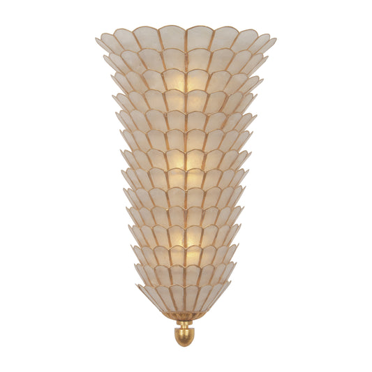 Samal 19.25-in 3 Light Socket Oxidized Gold Leaf Wall Sconce