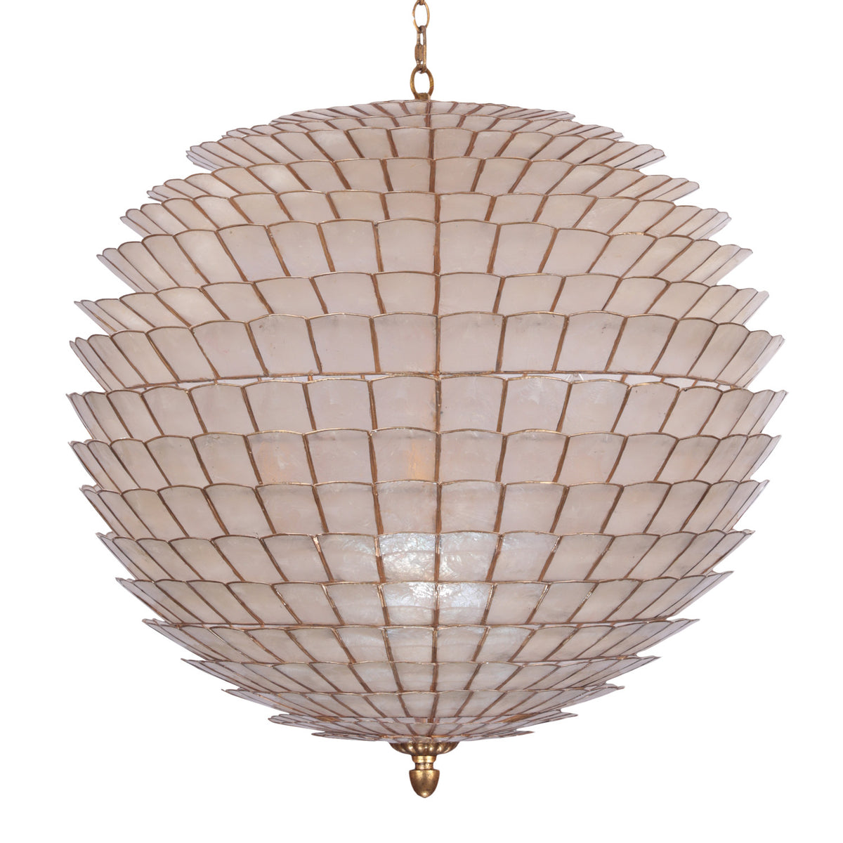 Samal 25-in 6 Light Socket Oxidized Gold Leaf Chandelier