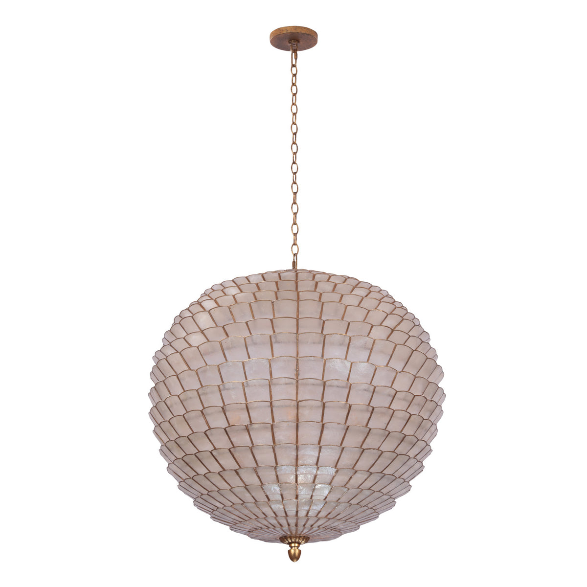 Samal 25-in 6 Light Socket Oxidized Gold Leaf Chandelier