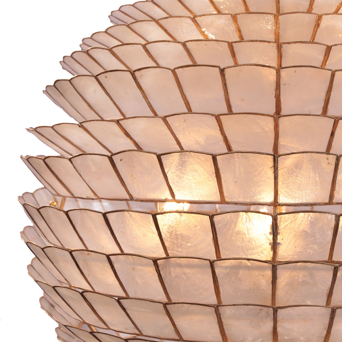 Samal 25-in 6 Light Socket Oxidized Gold Leaf Chandelier
