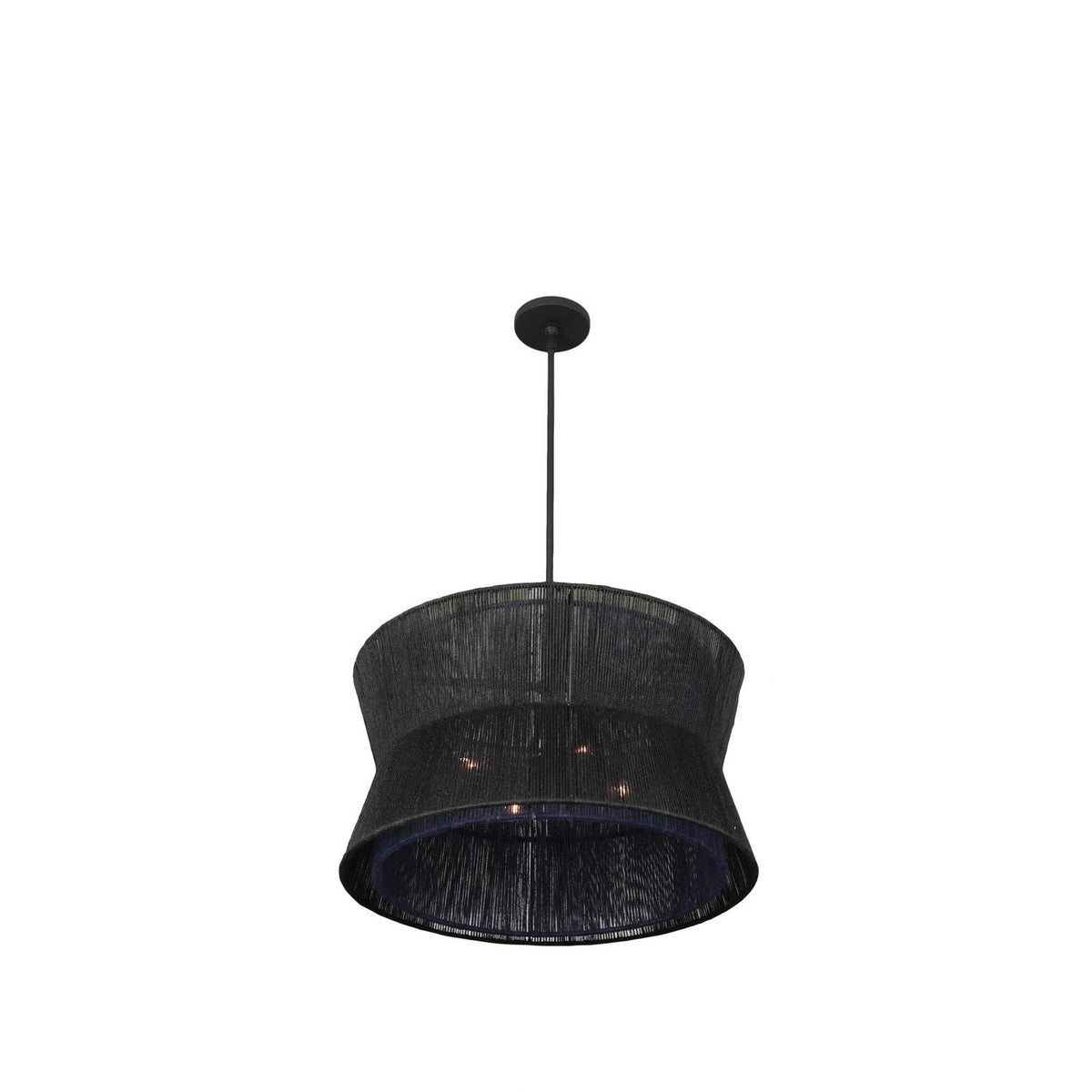Madura 22-in 4 Light Socket Matte Black Pendant