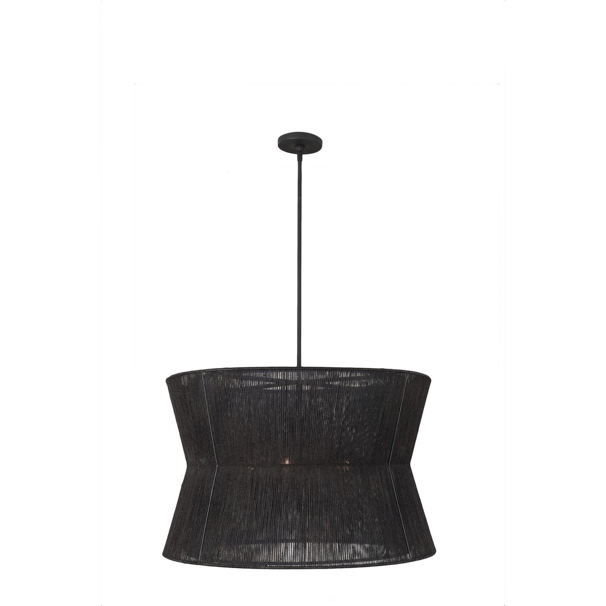 Madura 28-in 6 Light Socket Matte Black Pendant