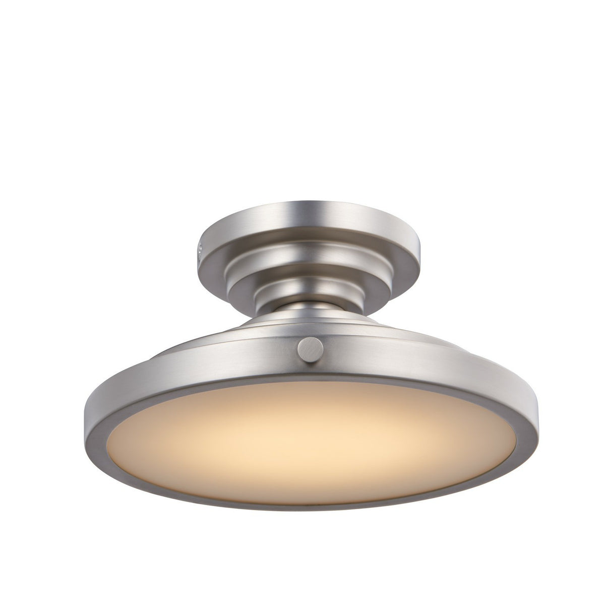 Pasos 10-in 1 Light Satin Nickel Flush Mount