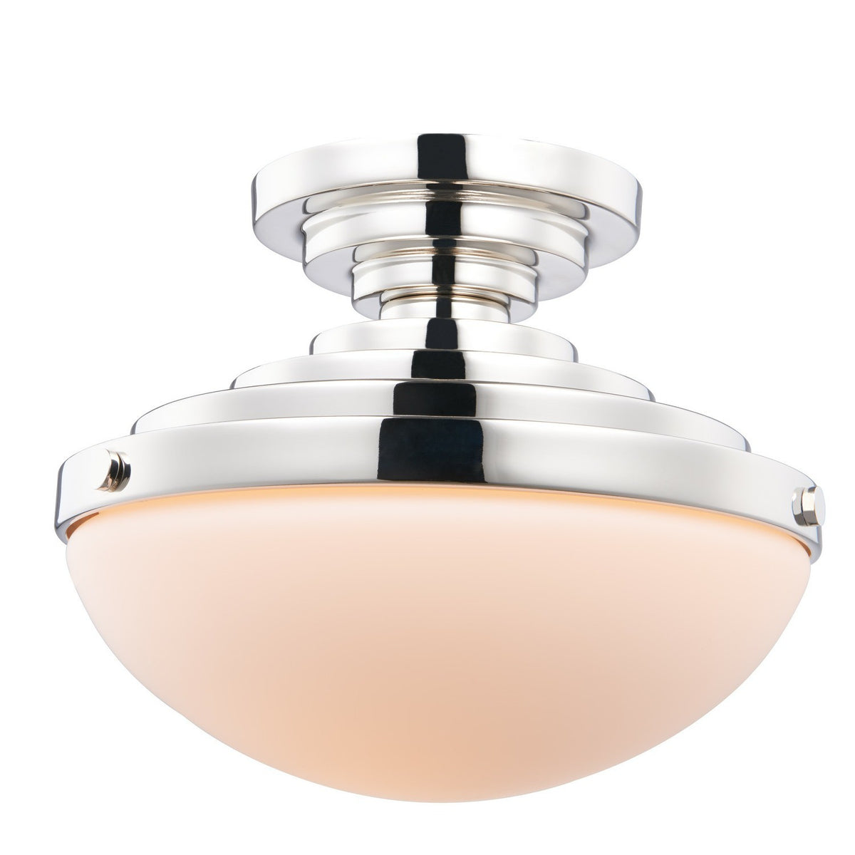 Pasos 10-in 1 Light Socket Polished Nickel Flush Mount