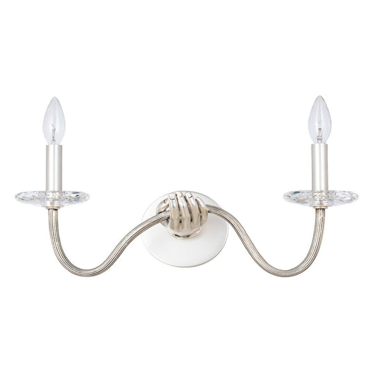 Venus 11-in 2 Light Socket Pewter Wall Sconce