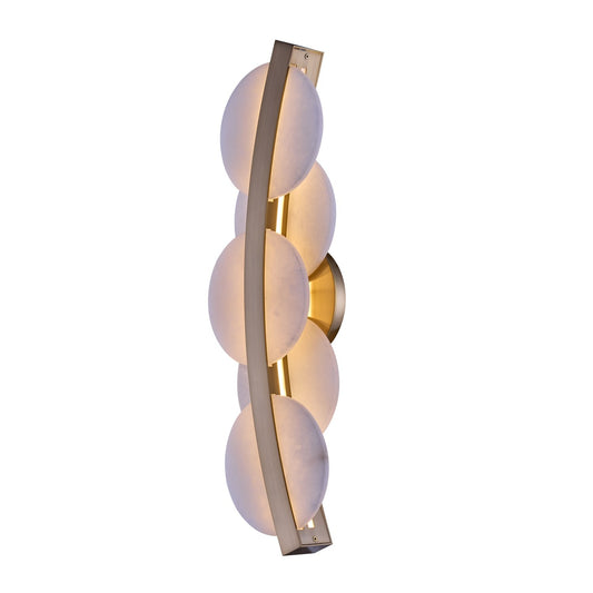 Meridian 22-in 1 Light LED Winter Brass Wall Sconce