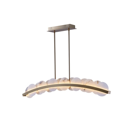 Meridian 47.5-in 1 Light LED Winter Brass Linear Pendant