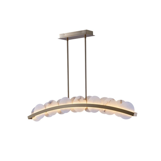 Meridian 47.5-in 1 Light LED Winter Brass Linear Pendant