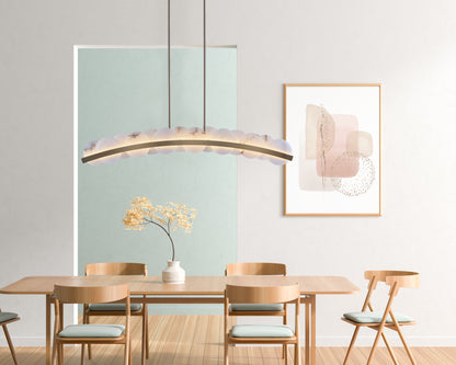 Meridian 47.5-in 1 Light LED Winter Brass Linear Pendant