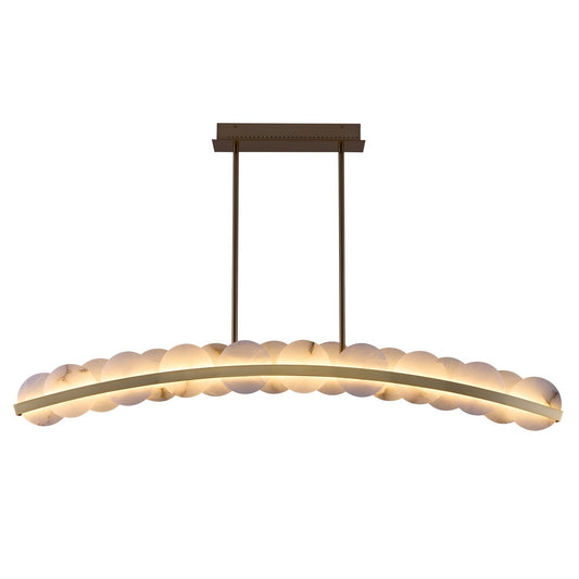 Meridian 60-in 1 Light LED Winter Brass Linear Pendant
