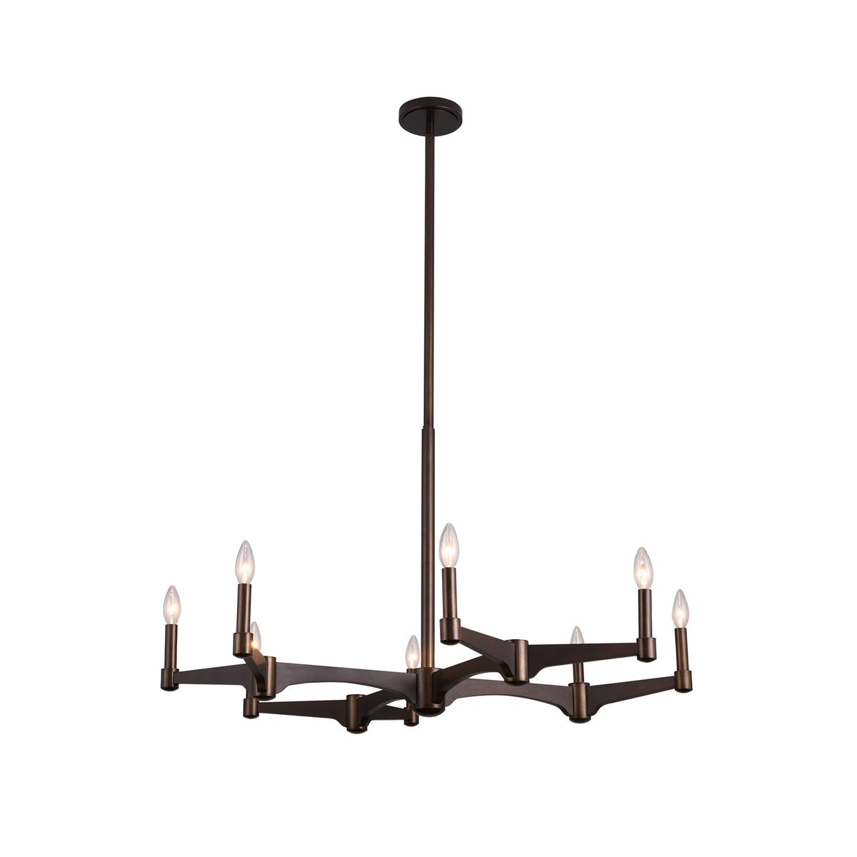 Tono 38-in 8 Light Socket Vintage Bronze Chandelier