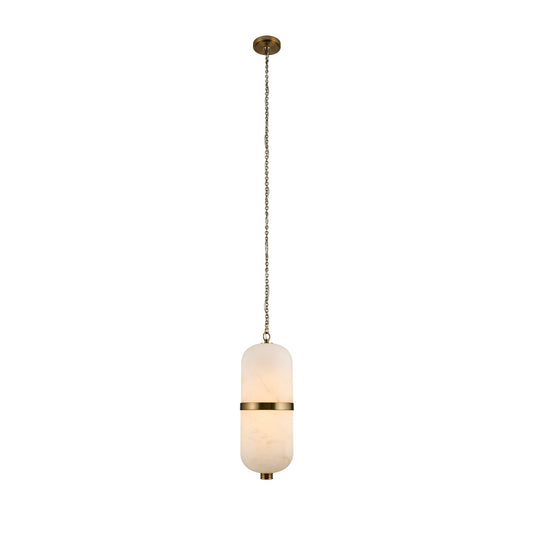 Volterra 8.5-in 1 Light LED Winter Brass Pendant