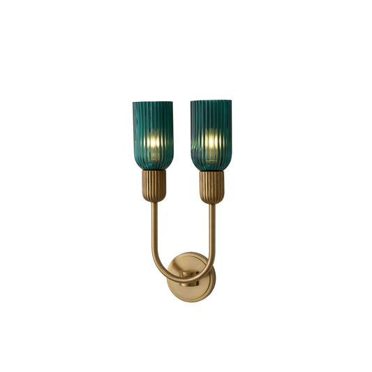 Verde 15-in 2 Light Socket True Satin Brass Wall Sconce