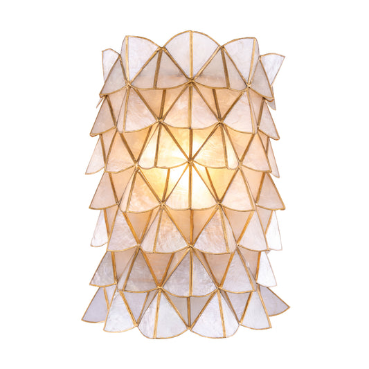 Flair 11.5-in 1 Light Socket Oxidized Gold Leaf Wall Sconce