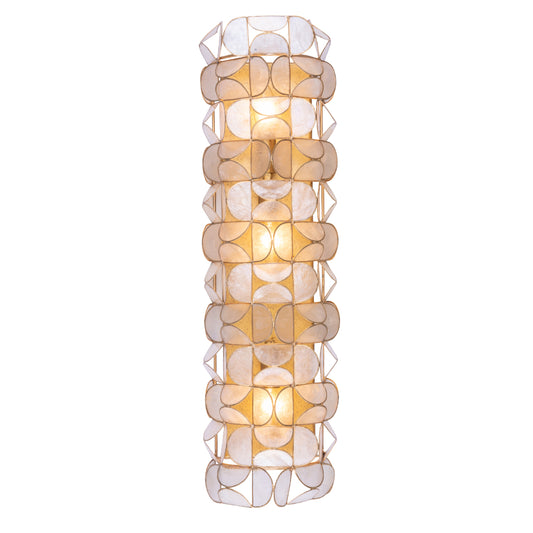 Crescent 28-in 3 Light Socket Oxidized Gold Leaf Wall Sconce