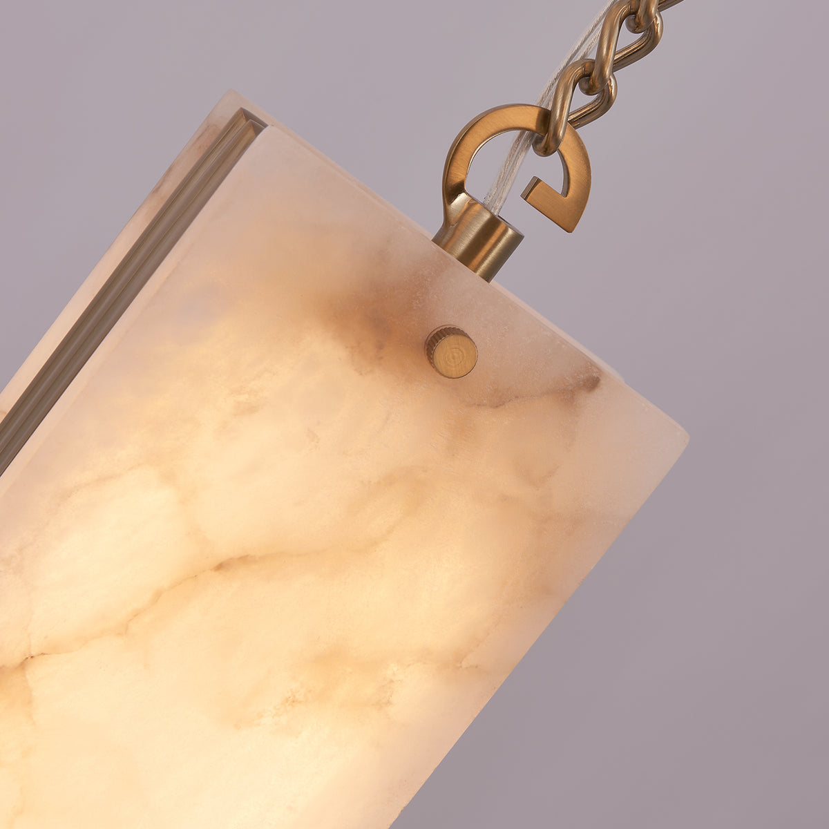 Vertical 27.5-in 5 Light LED Winter Brass Multi-Pendant