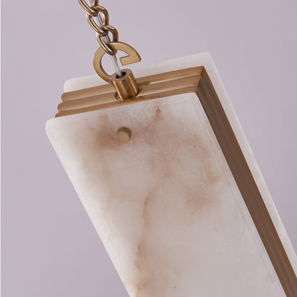 Vertical 27.5-in 5 Light LED Winter Brass Multi-Pendant