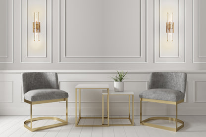 Duet 17-in 2 Light Socket Vintage Brass Wall Sconce