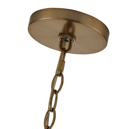 Duet 26-in 12 Light Socket Vintage Brass Chandelier