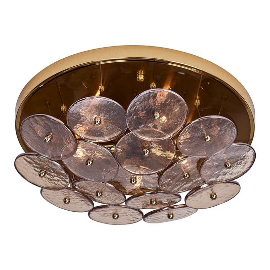 Hortensia 18.5-in 5 Light Socket Polished Winter Brass Flush Mount